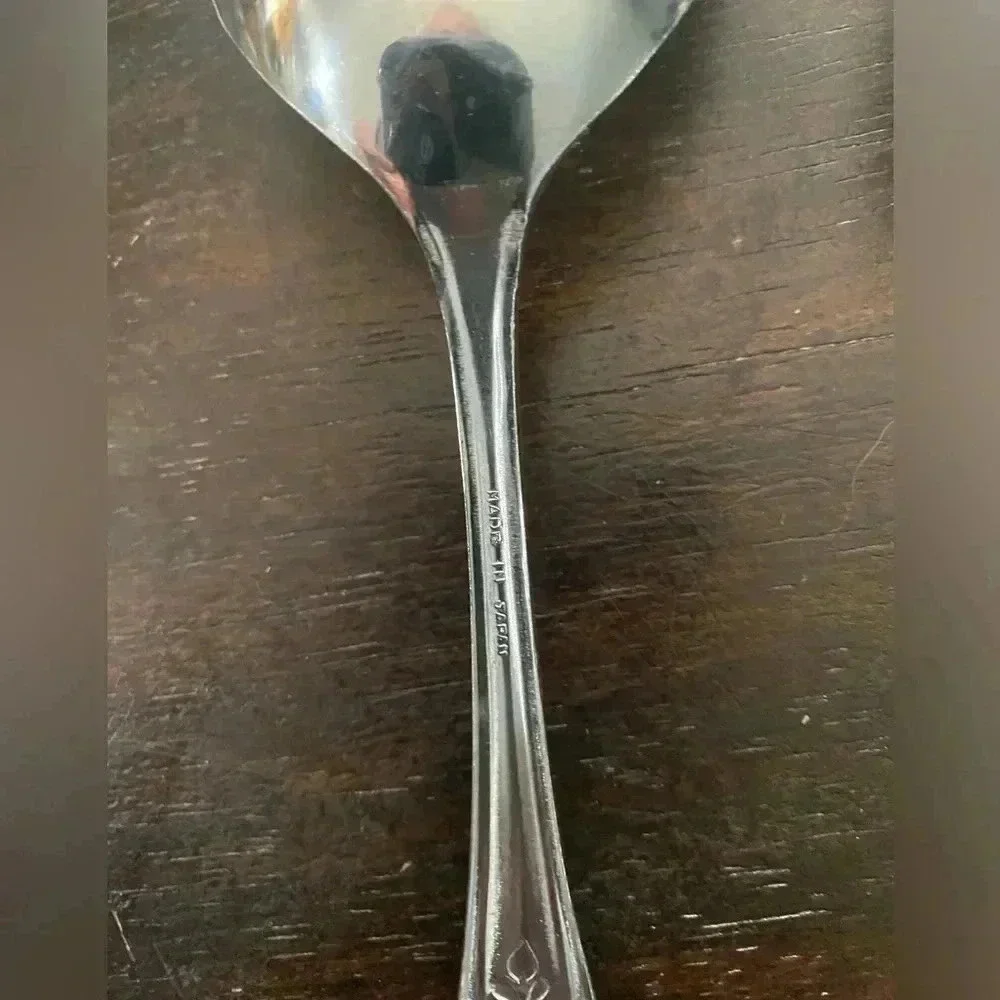 Stainless‎ Steel Serving Set Fork Spoon 9 inch Made in Japan